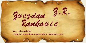 Zvezdan Ranković vizit kartica